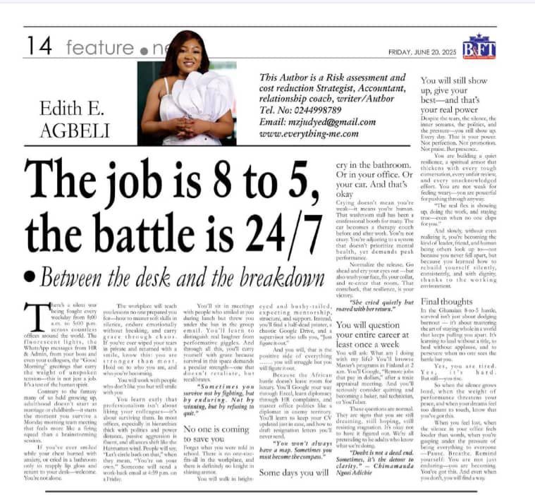 The Job is 8 to 5. The Battle is 24/7 - Between the Desk and the Breakdown